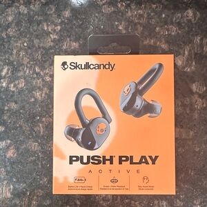 Skullcandy Push Play Active Earbuds - Black and Orange